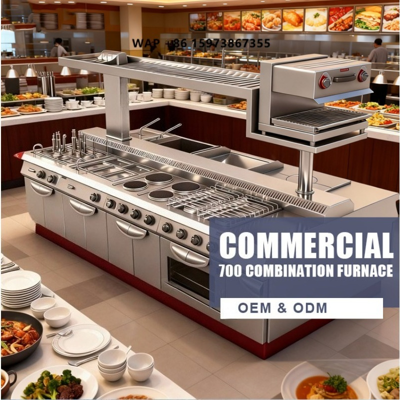 Range Commercial Kitchen - CFT Integrated Western Restaurant Cooking Range