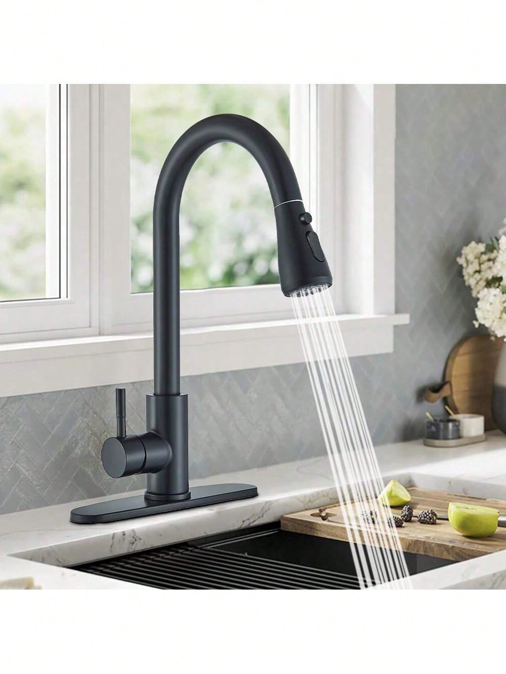 Commercial Kitchen And Bar - Kitchen Faucet With Pull-Down Spray Single
