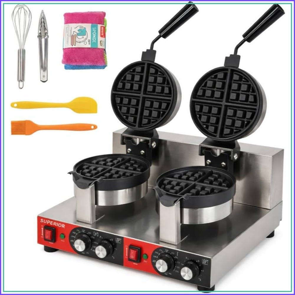Waffle Maker Commercial - 2400W Commercial Belgian Waffle Maker –