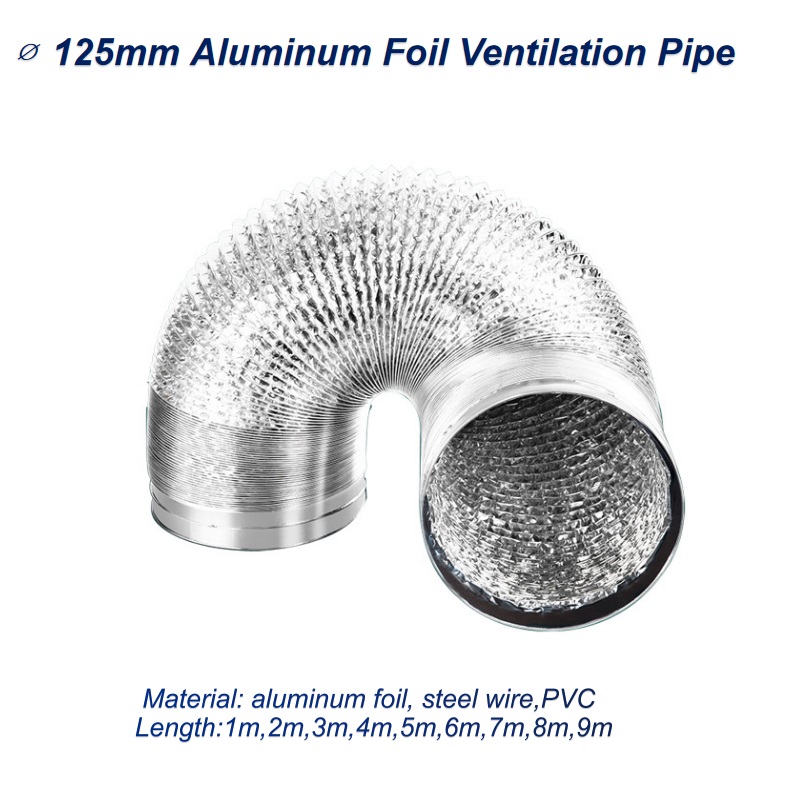 Commercial Kitchen Air Conditioner - ∅125mm Aluminum Foil Ventilation Pipe Scalable