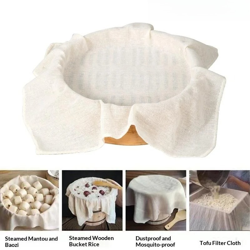 3Pcs Pure Round Cotton Steamer - مراجعة Commercial Kitchen Towels وسعره