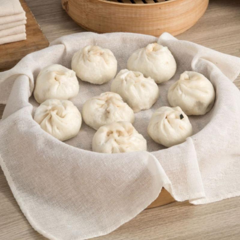 3Pcs Pure Round Cotton Steamer - مراجعة Commercial Kitchen Towels وسعره