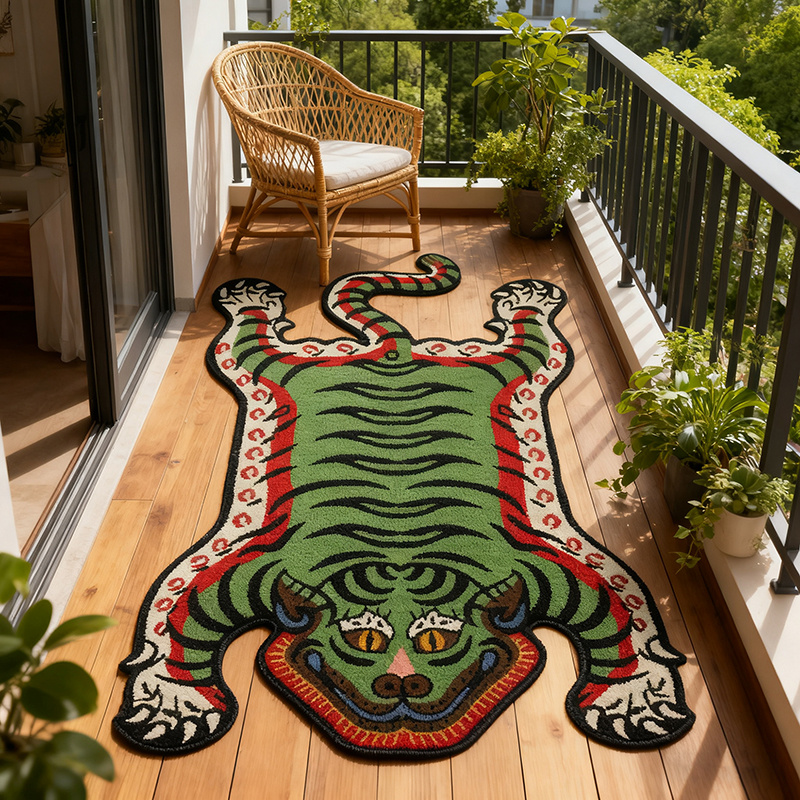 VIKAMA Tiger Pattern Rug Non-s - مراجعة Commercial Dishwasher Table وسعره
