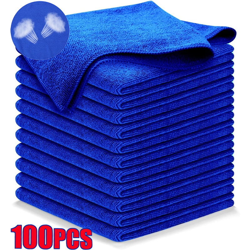 50/100PCS Car Wash Microfiber  - مراجعة Commercial Kitchen Towels وسعره