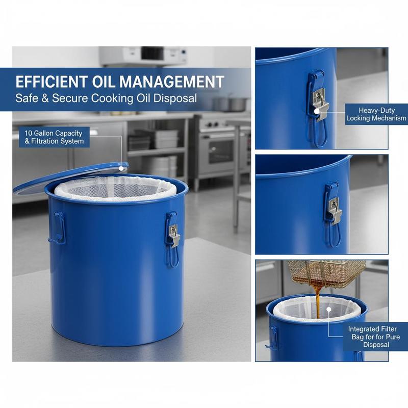 Carbon Steel Oil Disposal Cont - مراجعة Commercial Kitchen Oil Disposal وسعره