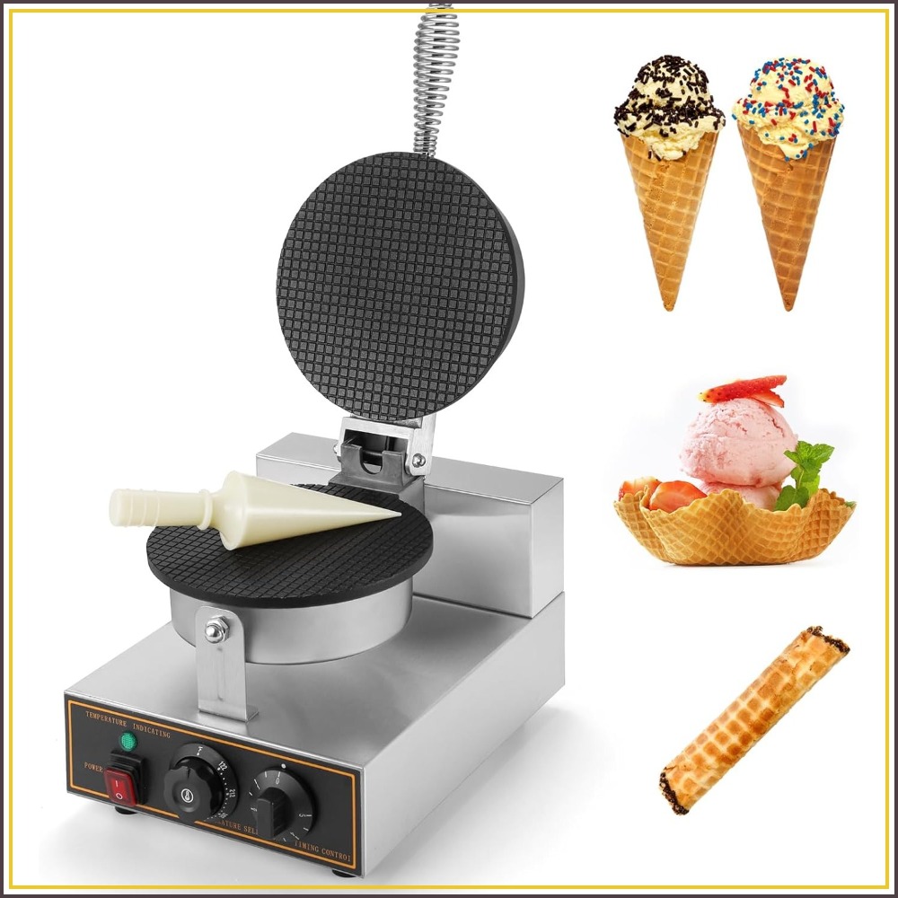 1200W Commercial Waffle Cone M - مراجعة Waffle Maker Commercial وسعره