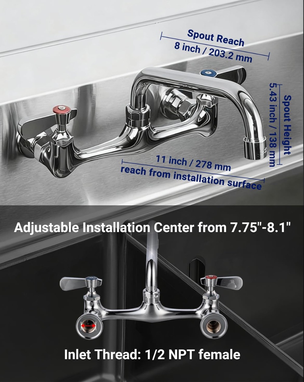 Leak-Free Commercial Sink Fauc - مراجعة Commercial Kitchen Walls وسعره