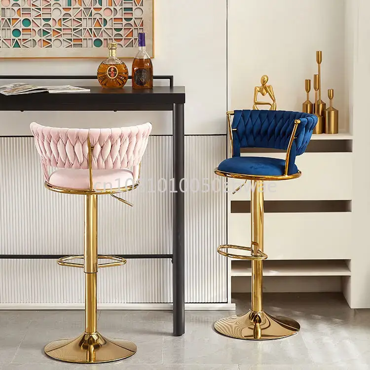 Modern Velvet Bar Stools Swive - مراجعة Commercial Kitchen And Bar وسعره