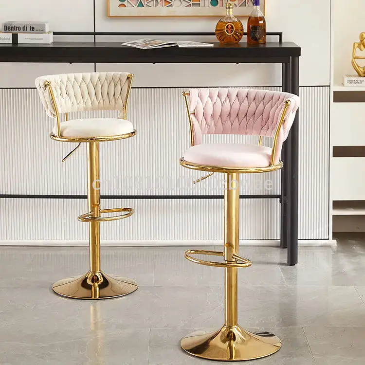Modern Velvet Bar Stools Swive - مراجعة Commercial Kitchen And Bar وسعره