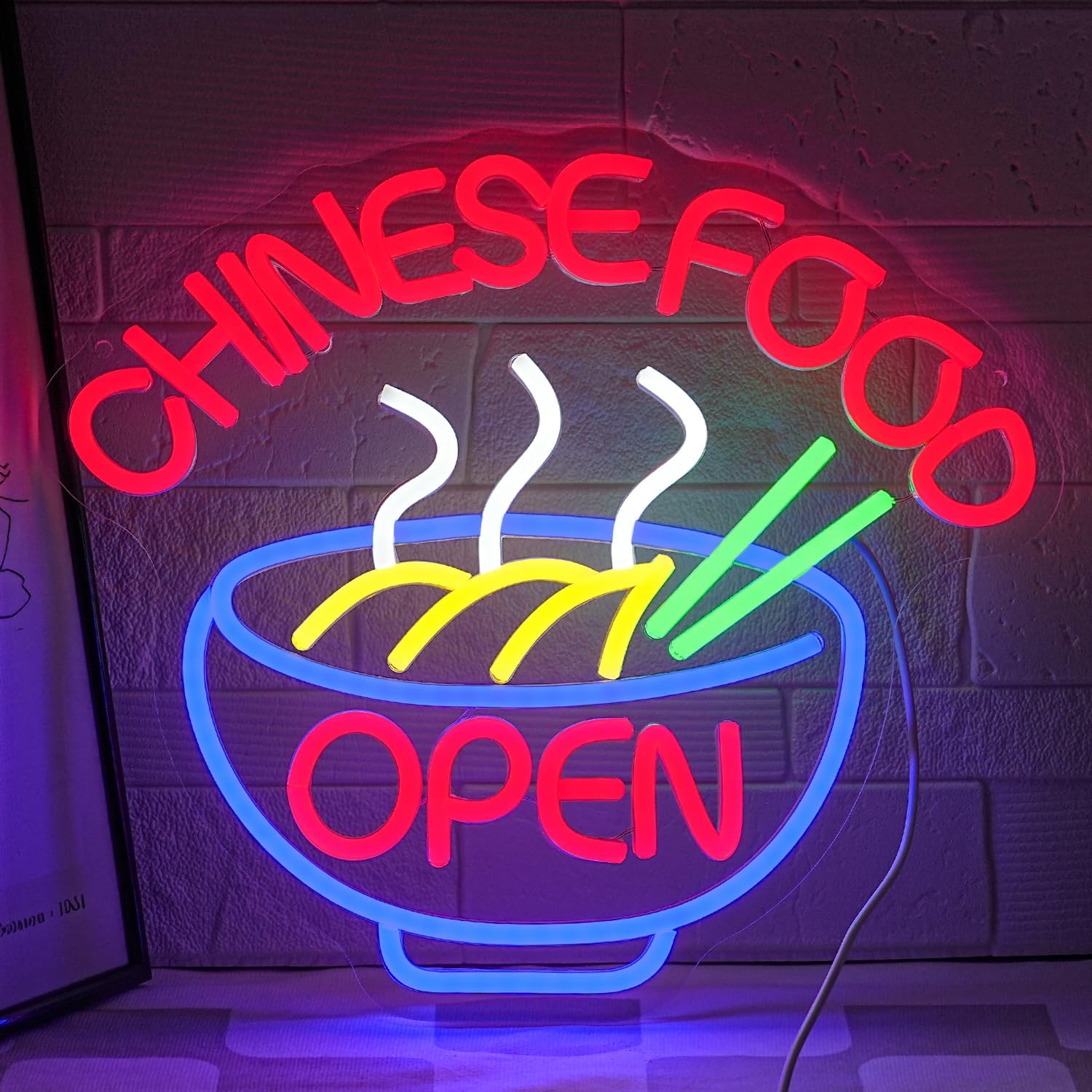 CHINESE FOOD Neon Sign Ramen N - مراجعة Commercial Kitchen Walls وسعره
