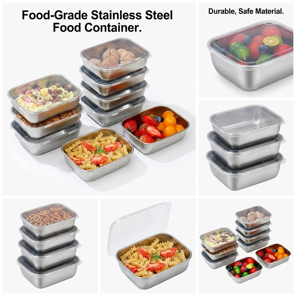 5PCS Stainless Steel Food Stor - مراجعة Commercial Kitchen Supplies وسعره