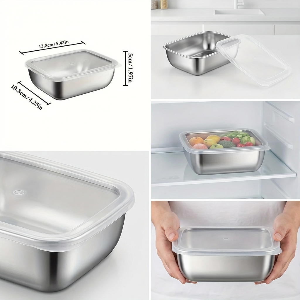 5PCS Stainless Steel Food Stor - مراجعة Commercial Kitchen Supplies وسعره