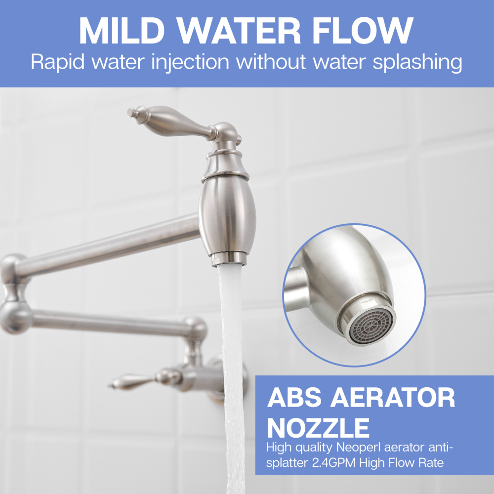 Pot Filler,Wall Mount Commerci - مراجعة Commercial Kitchen Walls وسعره