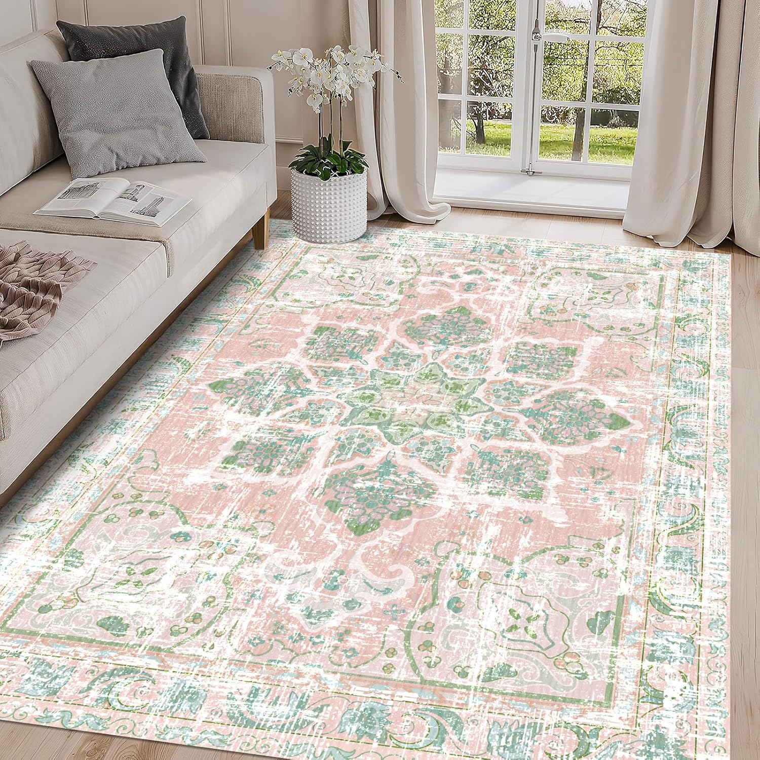 Bohemian Retro Pink Green Flor - مراجعة Commercial Dishwasher Table وسعره