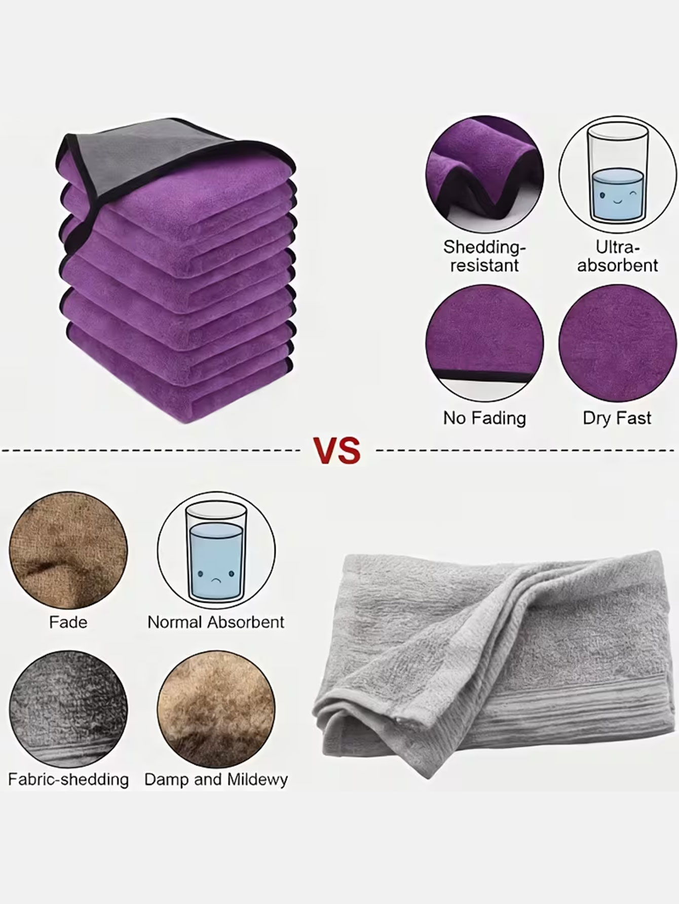 10-Pack Double-Sided Coral Vel - مراجعة Commercial Kitchen Towels وسعره
