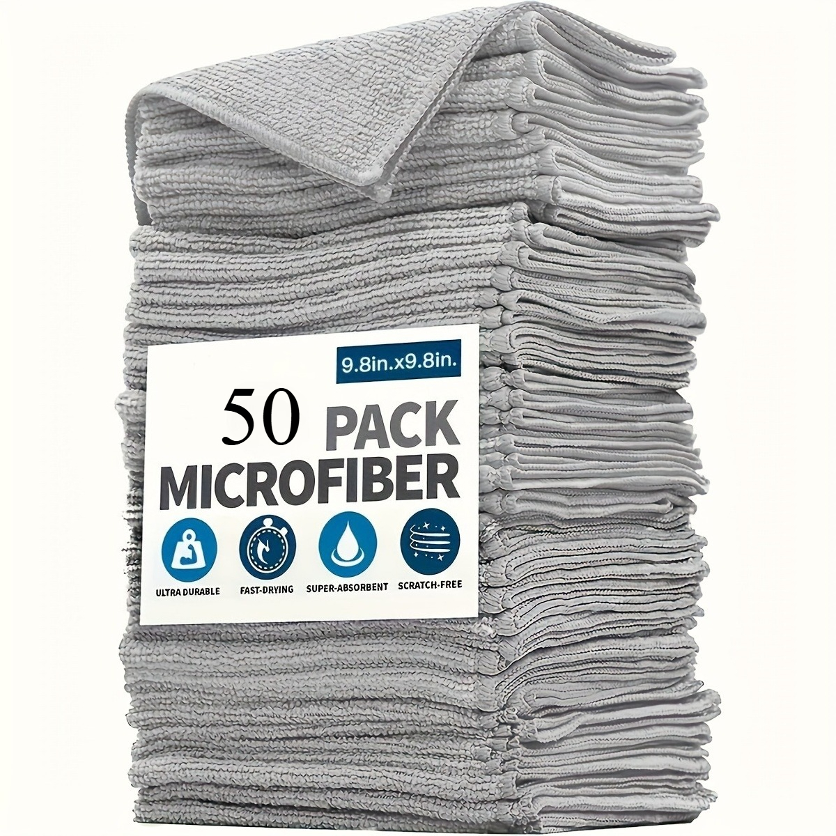 5-20Pcs Light Gray Microfiber  - مراجعة Commercial Kitchen Towels وسعره