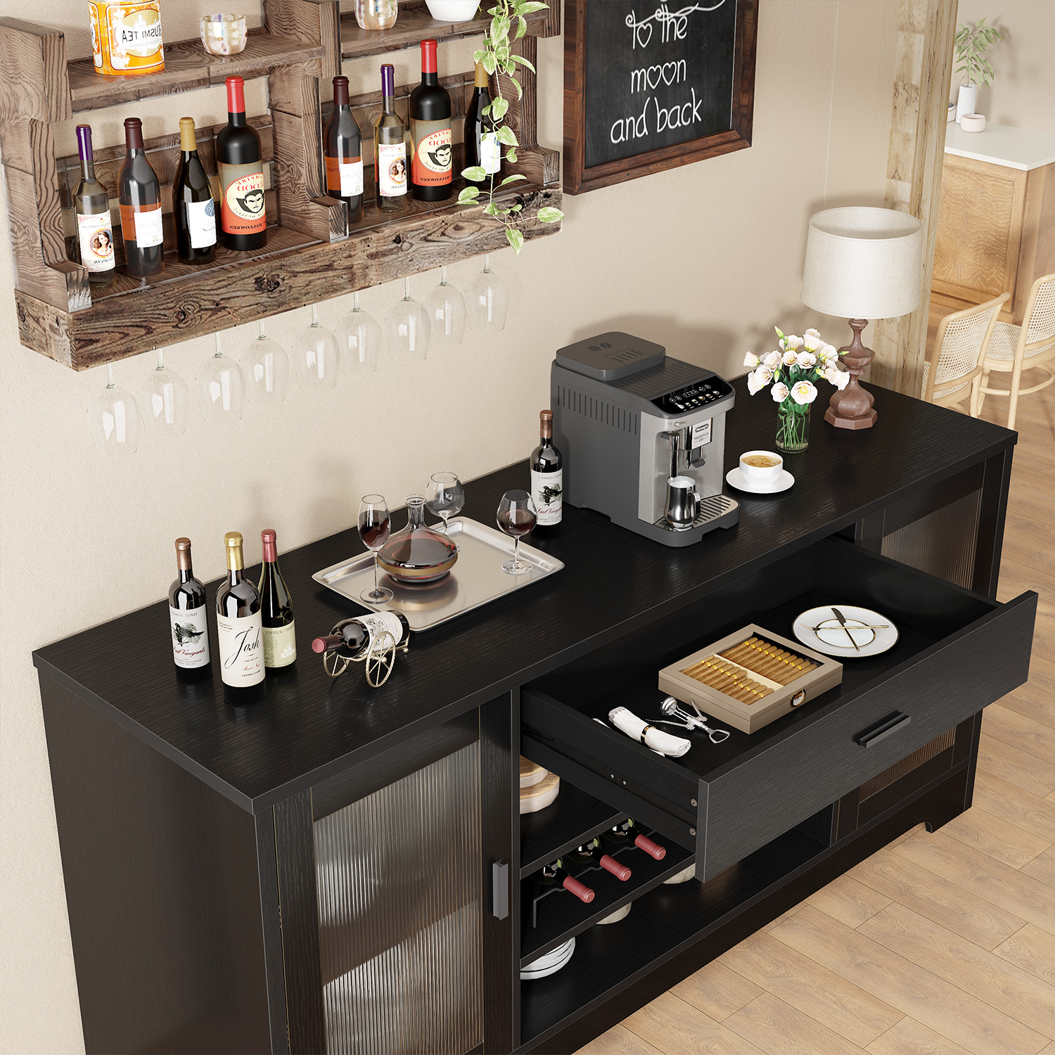 Wooden wine family bar cabinet - مراجعة Commercial Kitchen And Bar وسعره