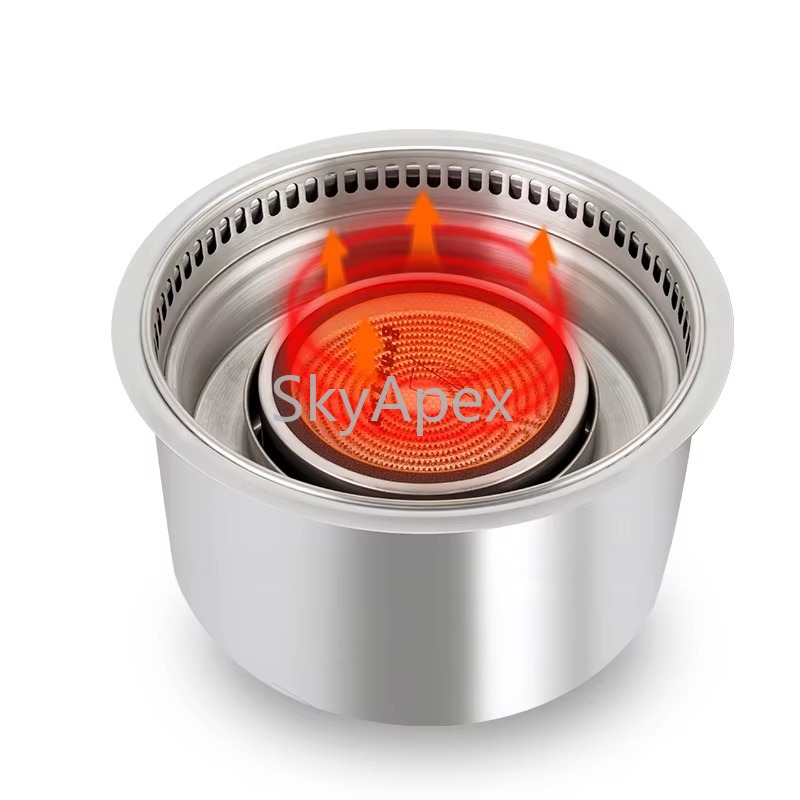 New Commercial 1500W Round Ele - مراجعة Commercial Kitchen Installation وسعره