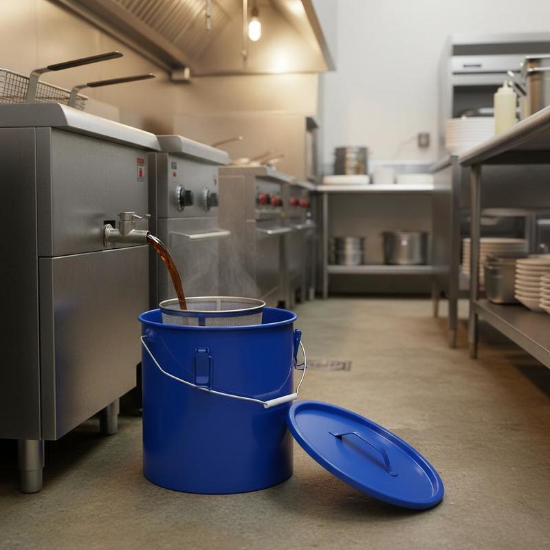 Carbon Steel Oil Storage Pail  - مراجعة Commercial Kitchen Oil Disposal وسعره