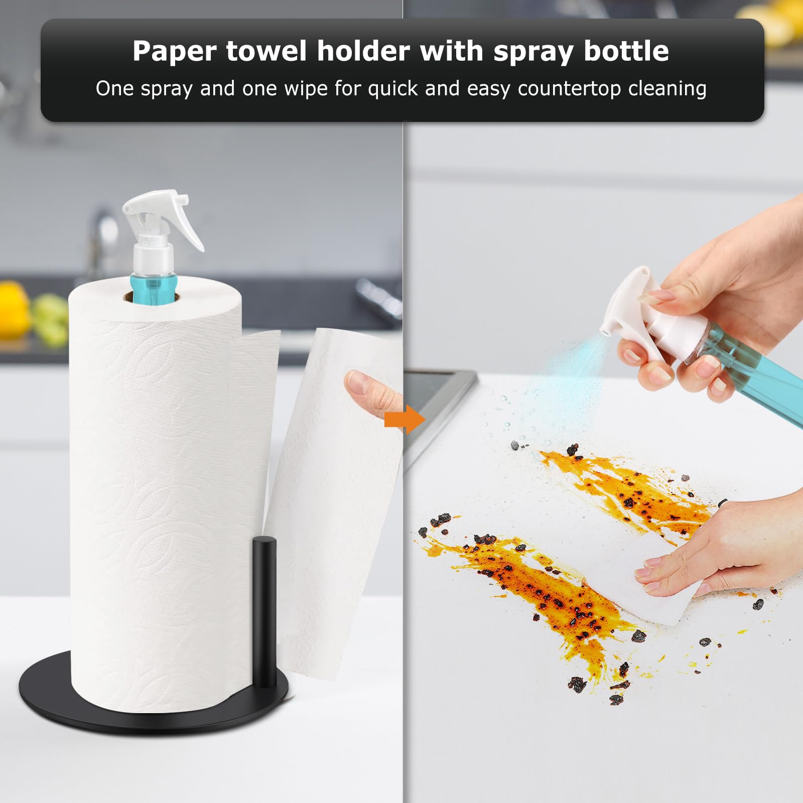 Paper Towel Holder with Spray  - مراجعة Commercial Kitchen Towels وسعره