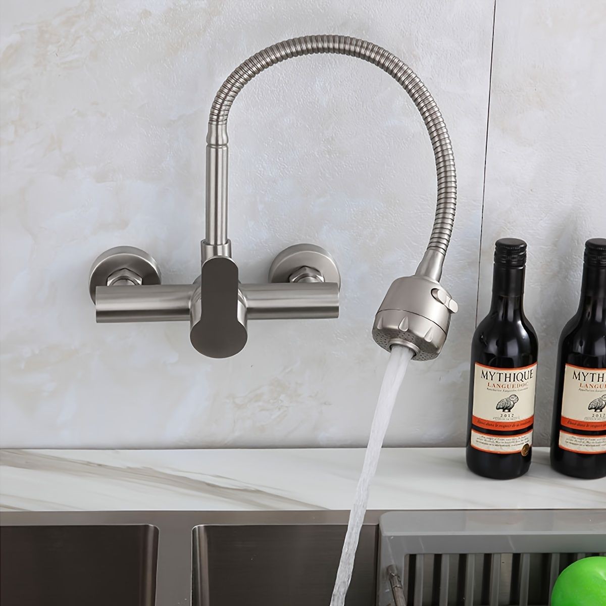 Wall-mounted kitchen faucet, s - مراجعة Commercial Kitchen Walls وسعره