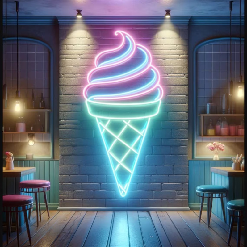 Ice Cream LED Neon Light | Wal - مراجعة Commercial Kitchen Walls وسعره