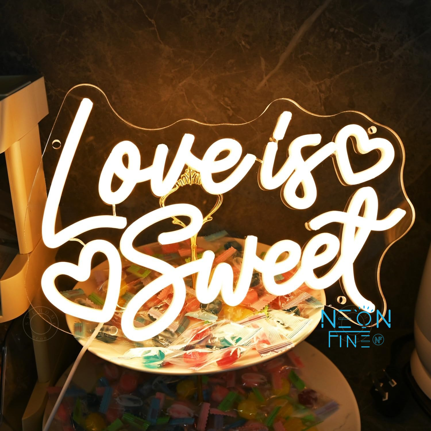 Love Is Sweet Neon Light Sign  - مراجعة Commercial Kitchen Walls وسعره
