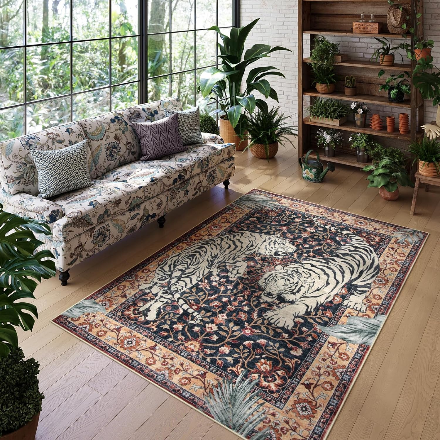 Jungle Tiger Rug for Living Ro - مراجعة Commercial Dishwasher Table وسعره