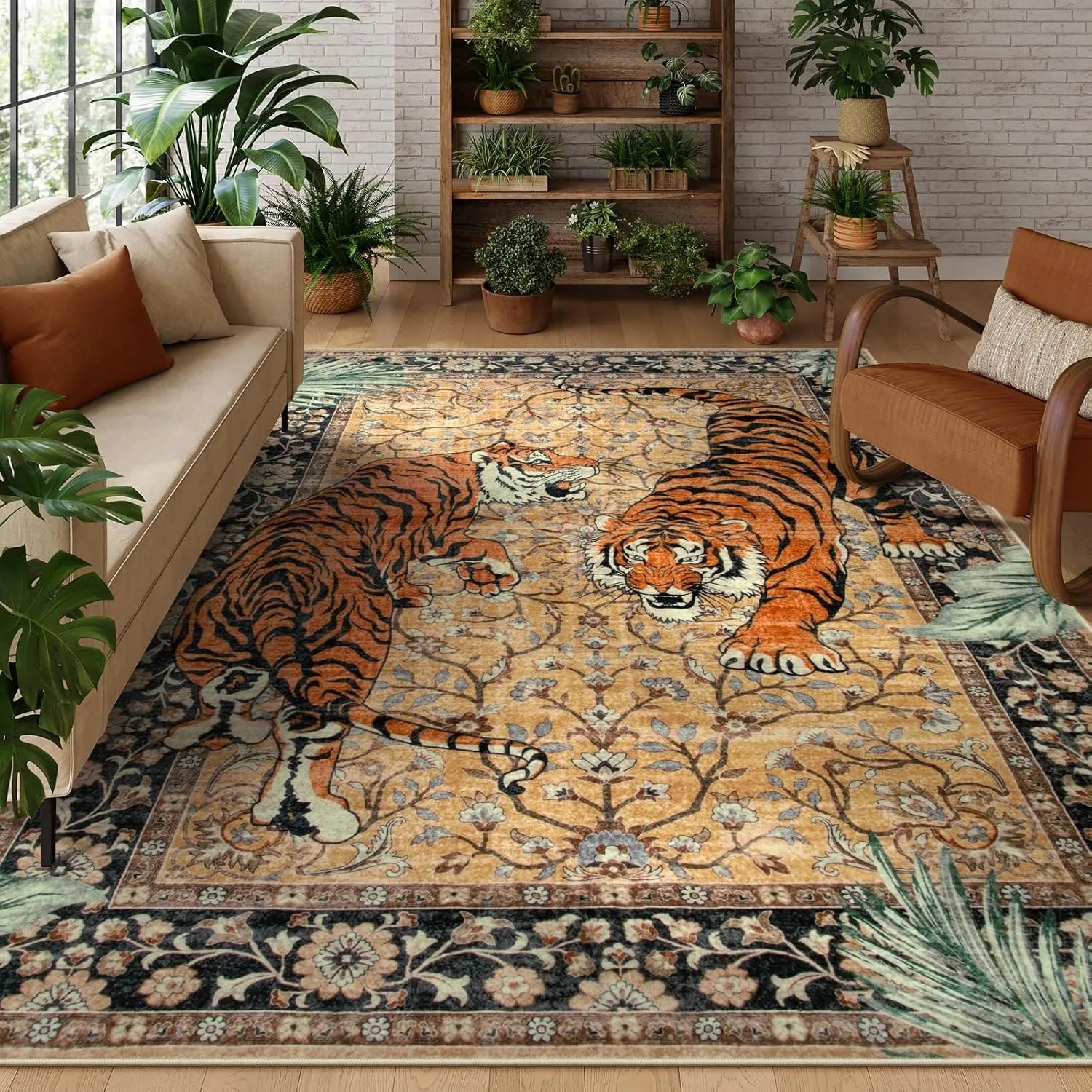 Jungle Tiger Rug for Living Ro - مراجعة Commercial Dishwasher Table وسعره