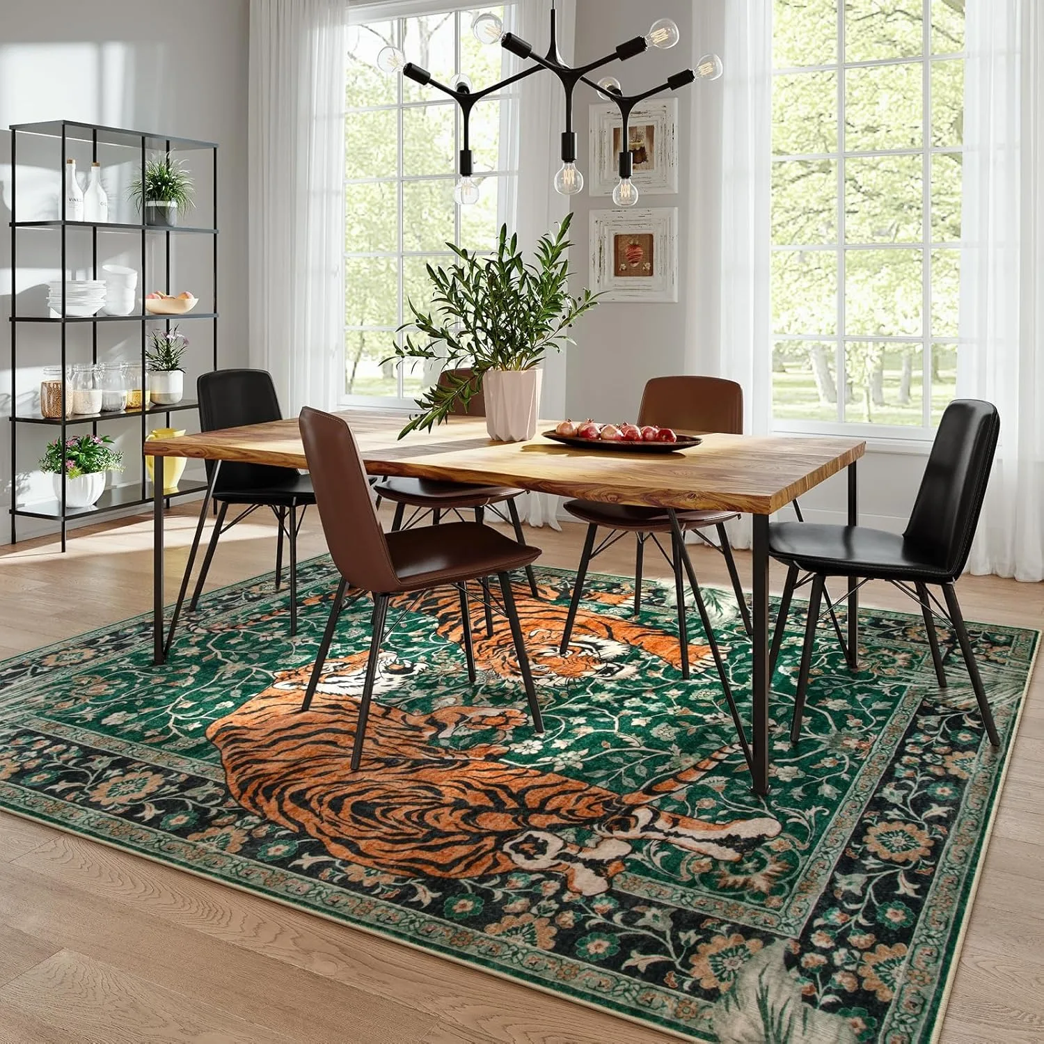 Jungle Tiger Rug for Living Ro - مراجعة Commercial Dishwasher Table وسعره