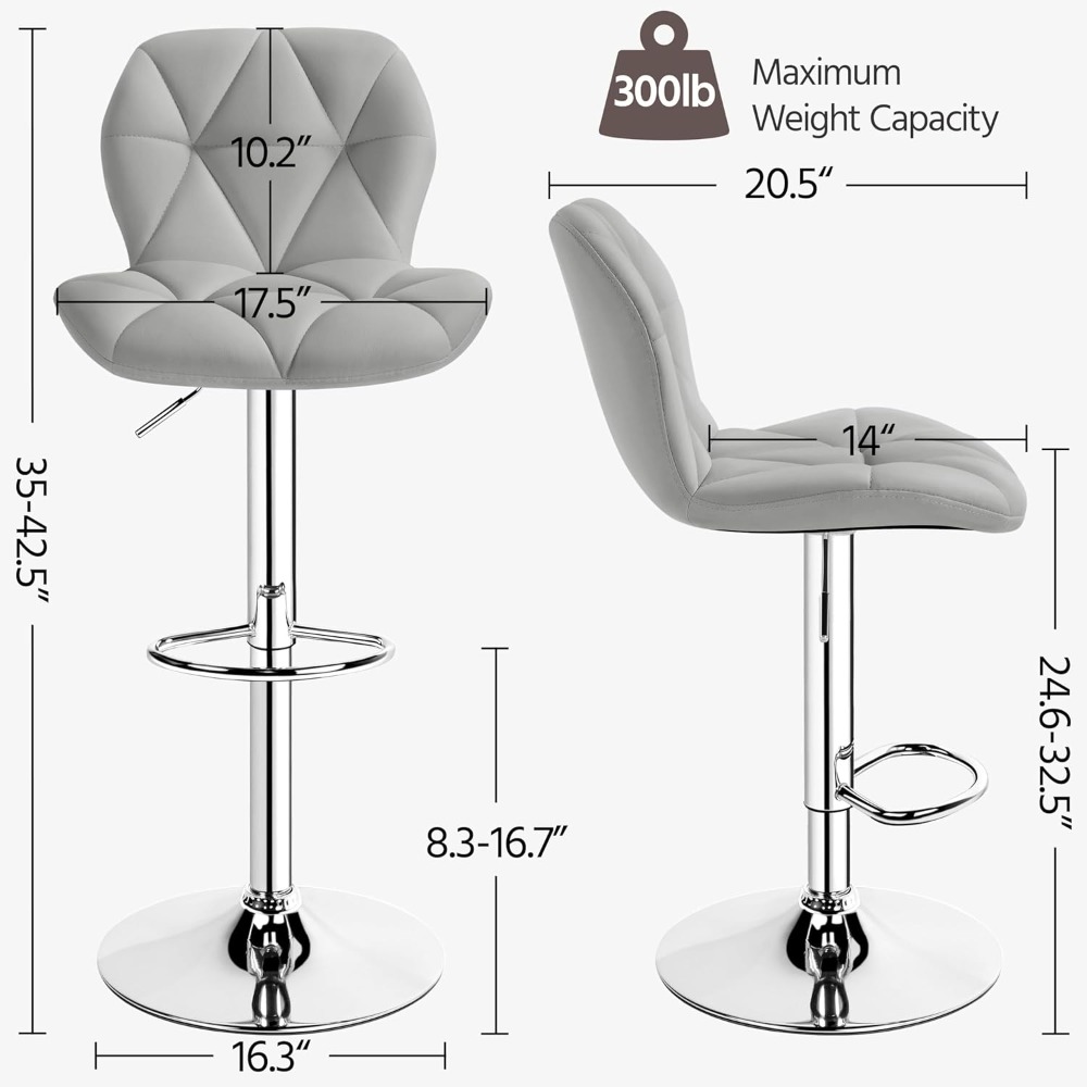 Bar Stools Set of 2, Modern Ad - مراجعة Commercial Kitchen And Bar وسعره