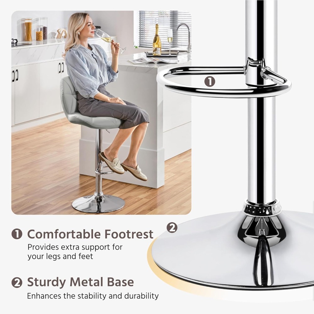 Bar Stools Set of 2, Modern Ad - مراجعة Commercial Kitchen And Bar وسعره