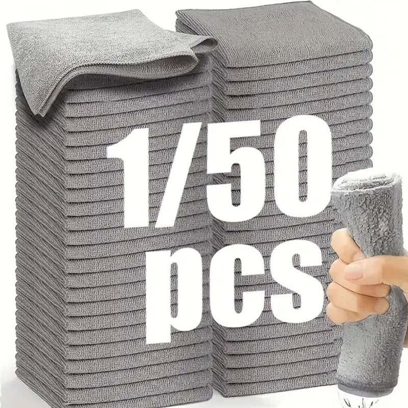 1/50pcs Microfiber Cleaning Cl - مراجعة Commercial Kitchen Towels وسعره