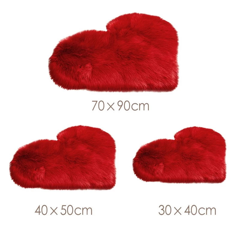 Furry Solid Color Heart Rug Be - مراجعة Commercial Dishwasher Table وسعره