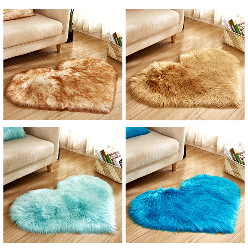 Furry Solid Color Heart Rug Be - مراجعة Commercial Dishwasher Table وسعره