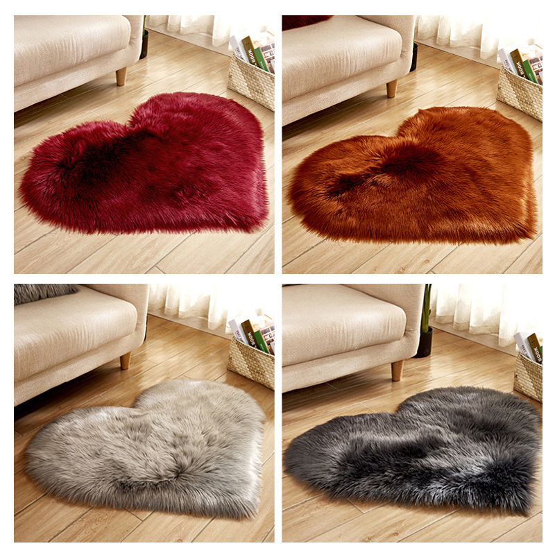 Furry Solid Color Heart Rug Be - مراجعة Commercial Dishwasher Table وسعره
