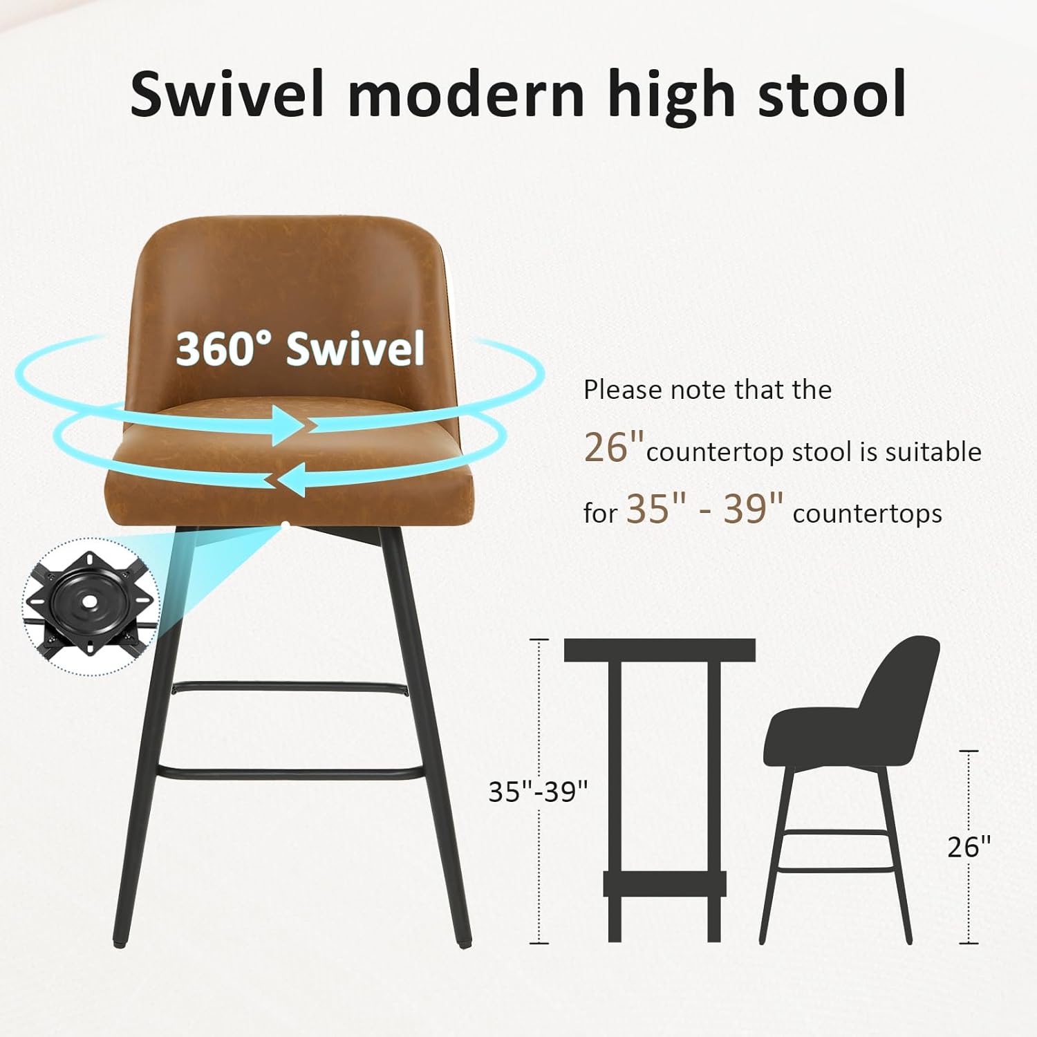 360°Swivel Counter Height Bar  - مراجعة Commercial Kitchen And Bar وسعره
