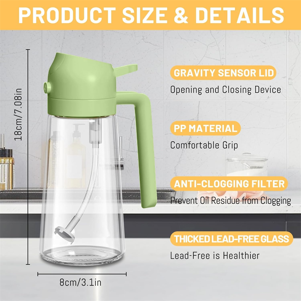 16oz/470ML Glass Oil Dispenser - مراجعة Commercial Kitchen Sprayer وسعره