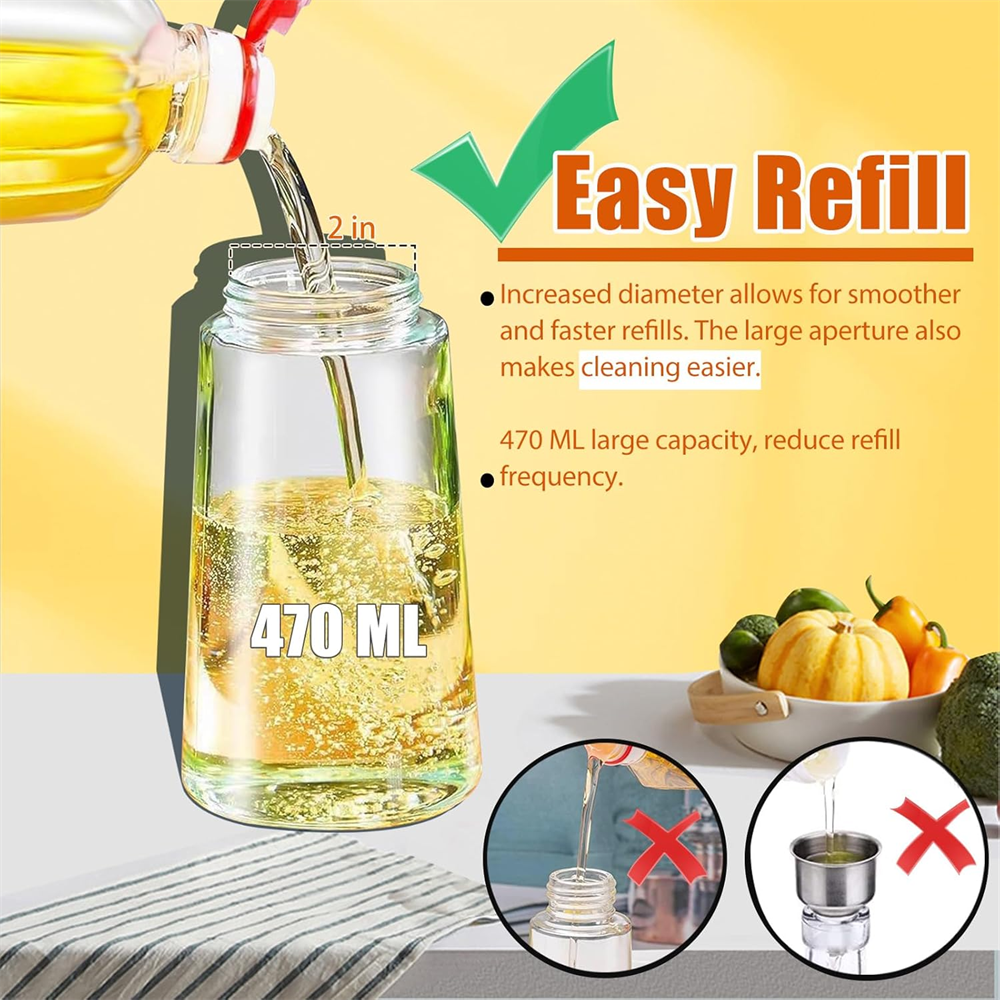 16oz/470ML Glass Oil Dispenser - مراجعة Commercial Kitchen Sprayer وسعره